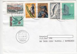 13771- WATER PLANT, WOODPECKER, VIOLONIST, FISH, NATO, EUROPA CEPT, STAMPS ON COVER, 1999, LUXEMBOURG - Storia Postale