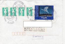 13787- PAINTING, MARIANNE STAMPS, WORLD CUP SPECIAL POSTMARKS ON COVER, 1998, FRANCE - Storia Postale