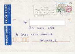 13793- SAINT EMILION CHURCH RUINS, STAMPS ON COVER, 1999, FRANCE - Storia Postale