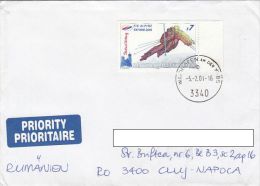13844- ALPINE SKIING WORLD CHAMPIONSHIP, STAMPS ON COVER, 2001, AUSTRIA - Lettres & Documents