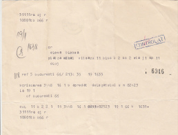 13909- TELEGRAMME, FROM CLUJ NAPOCA TO BUCHAREST, 1982, ROMANIA - Telegraphenmarken