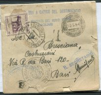 10/05/1944 GOVERNO BADOGLIO LETTERA DA CAGLIARI - Poststempel