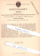 Original Patent - W. Schmidt In Am Heerd Bei Vörde , Westfalen , 1882 , Schlosserei !!! - Voerde