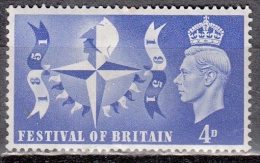 Gran Bretagna, 1949 - 4p Festival Symbol - Nr.291 MLH* - Neufs