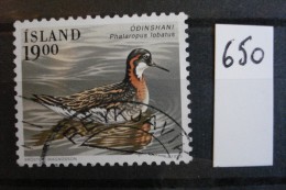 Islande - Année 1989 - Phalaropus Iobatus - Y.T. 650 - Oblitéré - Used - Gestempeld - Oblitérés