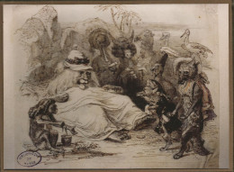 Dessin Gustave Doré, Fable De La Fontaine, Le Lion Malade De La Peste - Photo - âne Loup Renard .. Humanisés - Dessins