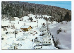 CPSM XONRUPT LONGEMER, HOTEL PENSION " A L'EAU VIVE " CAMPING CARAVANING, AUTOS VOITURES ANCIENNES, VOSGES 88 - Xonrupt Longemer