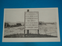 14) Courseulles-sur-mer - Stèle élevée Sur Le Lieu De La Prise De Contact Du Général De Gaule Avec Le Sol De France - Courseulles-sur-Mer