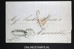 Italy: Letter 1865 Livorno To Marseille - Poststempel