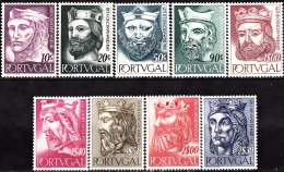 PORTUGAL - 1955,  Reis De Portugal Da 1.ª Dinastia.  (Série, 9 Valores)  * MH  MUNDIFIL  Nº 806/14 - Ungebraucht