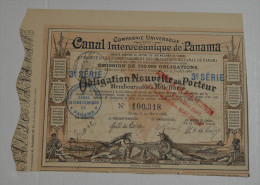 Canal Inteoceanique De Panama, Obligation Nouvelle 3eme Série, Marron, 1888 - Navy