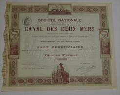 Sté Nationale Pour L'exécution Du Canal Des Deux Mers - Navigation