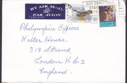 Canada Airmail Par Avion Label TORONTO Ontario 196? Cover Lettre LONDON England Bird Vogel Oiseau - Luchtpost