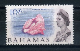 BAHAMAS    1965   10/-  Rose  Blue  And  Chocolate    MH - 1963-1973 Autonomie Interne