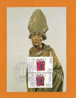 BRD 1989 Mi.Nr.1424/ Irland 638 , Apostel Kilian - Hagenbach Maximum Card - Limitierte Auflage -Erstausgabe 15.06.1989 - - Maximumkaarten
