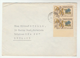 1973 CZECHOSLOVAKIA COVER 2x 180k Stamps CHICORY FLOWER PHARMACY EQUIPMENT Medicine Pharmaceuticals Health - Pharmacy