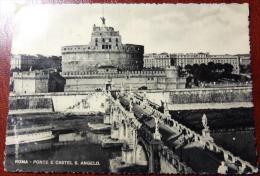 ROMA 1950 26 Mag SANT'ANGELO BRIDGE AND CASTLE Cartolina ANIMATA X LA FRANCIA - VEDI FOTO - Castel Sant'Angelo