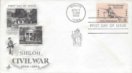 USA BATTLE Of SHILOH, CIVIL WAR Sc 1179 FDC 1962 - 1961-1970
