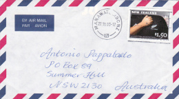 New Zealand 2003 Cover Sent To Australia, Test Rugby Stamp - Gebruikt