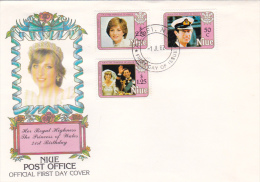 Niue 1982 Princess Of Wales 21st Birthday FDC - Niue