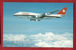 EGE2-22 Swissair Boeing 747-357 Sur Les Alpes. Non Circulé - 1946-....: Era Moderna