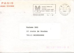 FRANCE. Enveloppe Ayant Circulé Avec Flamme De 1991. Thermalisme à Forges-les-Eaux. - Thermalisme