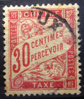 FRANCE              Taxe N° 34               0BLITERE - 1859-1959 Usati