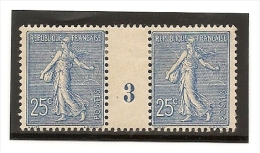 France Milésime Avec Charniéres Légére Du N° 132 Seumeuse 25cts , 1903 Cote 280 Euro - Millesimi