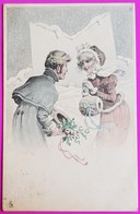 Cpa Raphael Tuck Serie 559 Couple Amoureux Paysage Enneigé Gui Art Nouveau 1909 Postcard - Tuck, Raphael