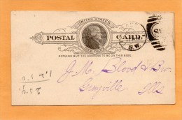 United States 1887 Card Mailed - ...-1900