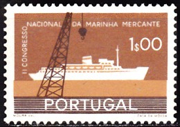 PORTUGAL - 1958,  2.º Congresso Nacional Da Marinha Mercante .  1$00   (*) MNG  MUNDIFIL  Nº 841 - Ungebraucht