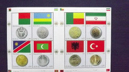 UNO-Genf 592/9 **/mnh Flaggen Und Münzen Der Mitgliedstaaten 2008 - Blocks & Kleinbögen