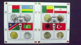UNO-Genf 592/9 Oo/FDC-cancelled, Flaggen Und Münzen Der Mitgliedstaaten 2008 - Hojas Y Bloques