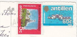 2 Timbres / Stamps / Neth. Antilles / Aruba / Antillen / Collés Sur Carte Postale - Antilles