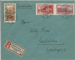 SAAR - 13 JANVIER 1935 (DATE Du REFERENDUM - VOLKSABSTIMMUNG) - ENVELOPPE RECOMMANDEE De SAARBRÜCKEN - Brieven En Documenten