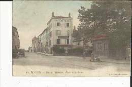 Macon  71    La Rue De L'Heritan-et Place De La Barre Animée--Café Phenix- Pil Leger En Haut - Macon