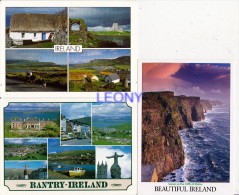 3  CPM   D´ IRLANDE -   Vues Diverses - BANTRY - Sunset At The Cliffs Of MOHER - - Other & Unclassified