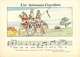 Chromos & Images - Illustrateurs - Les Nouveaux Chevaliers - Illustrateur R.G. - Par Monts Et Par Vaux ,  Chantons ! - Autres & Non Classés