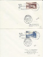 SAAR - 22 OCTOBRE 1955 : REFERENDUM - MiNr.363 + 364 Sur ENVELOPPES De SAARBRÜCKEN - Cartas & Documentos