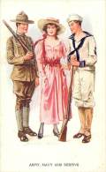 ILLUSTRATEUR ARCHIE GUNN   COUPLE    MILITAIRE   WW1 - Gunn