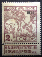 BELGIQUE               N° 94             NEUF* - 1910-1911 Caritas