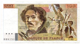 BILLET DE 100 FRANCS "DELACROIX" - 1984 - T.89 - 100 F 1978-1995 ''Delacroix''