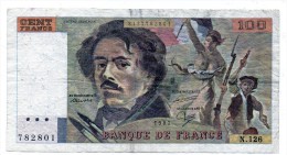 BILLET DE 100 FRANCS "DELACROIX" - 1987 - N.126 - 100 F 1978-1995 ''Delacroix''