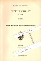 Original Patent - Daehr In Kaukehmen / Jasnoje , 1880 , Stromapparat , Gumbinnen , Kuckerneese , Ostpreussen , Russland - Ostpreussen