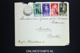 Italy: FIUME To Naarden Holland 1937, Sa 418-421, Nice Cancels - Marcophilia