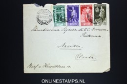 Italy: FIUME To Naarden Holland 1937, Sa 418-421, Nice Cancels - Marcofilía