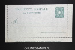 Italy: Biglietto Postale 5 C Not Used - Postwaardestukken