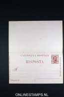 Italy: Cartolina Postale Con Risposta  Not Used  1891 - Ganzsachen