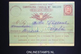 Italy: Cartolina Vaglia Used 1893 - Interi Postali