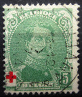 BELGIQUE               N° 129            OBLITERE - 1914-1915 Red Cross